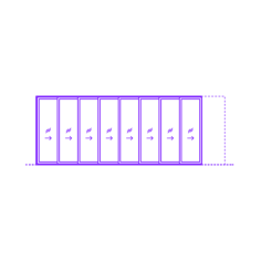 Buildings Sliding Doors Multi Slide Door Pocket 8 Panels Laser Cut Svg File, Free Vectors File